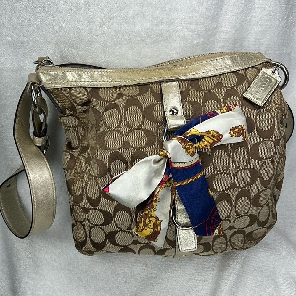 Coach Canvas Jacard C shoulder Crossbody bag #G0993 – F14446